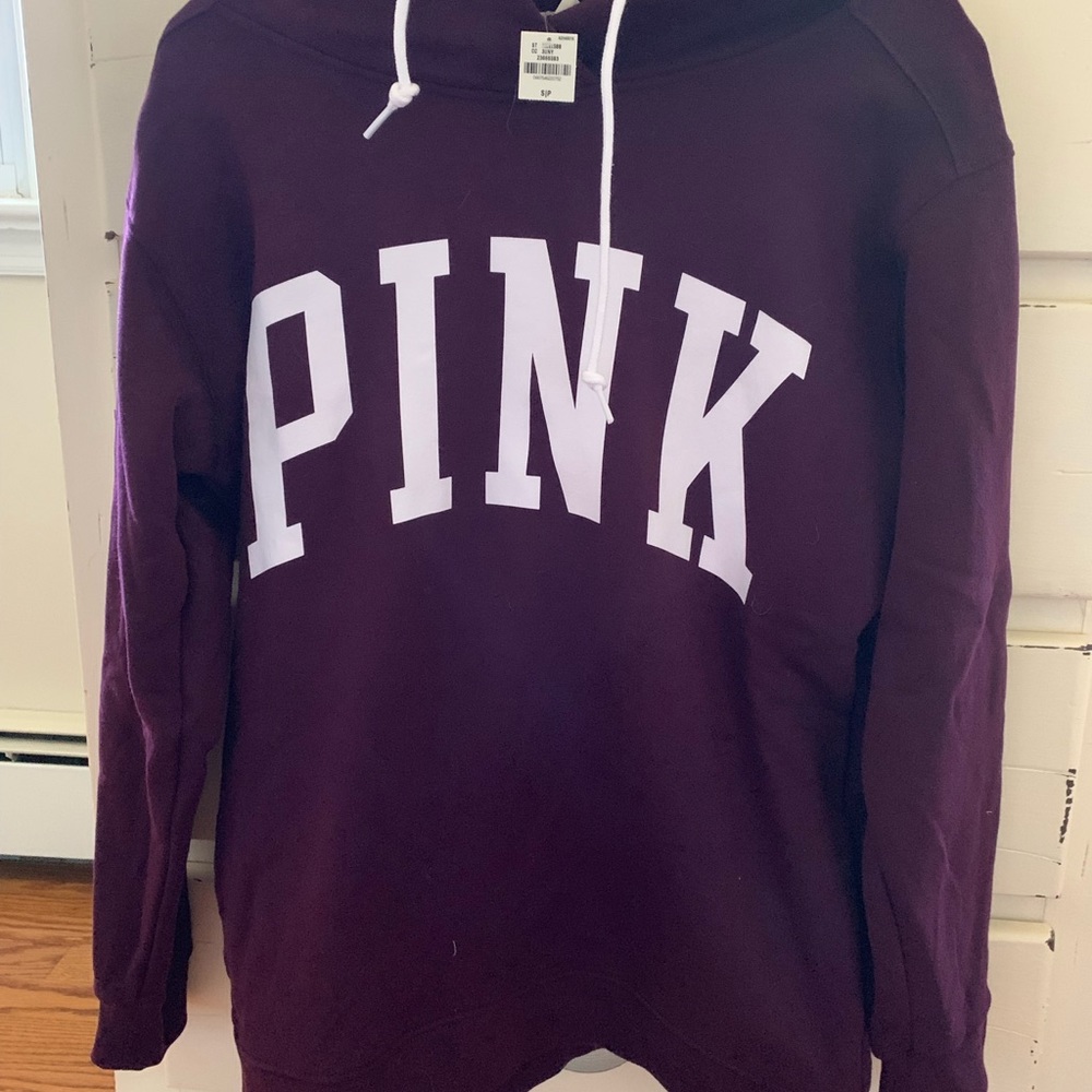 PINK NWT burgundy oversized sweatshirt